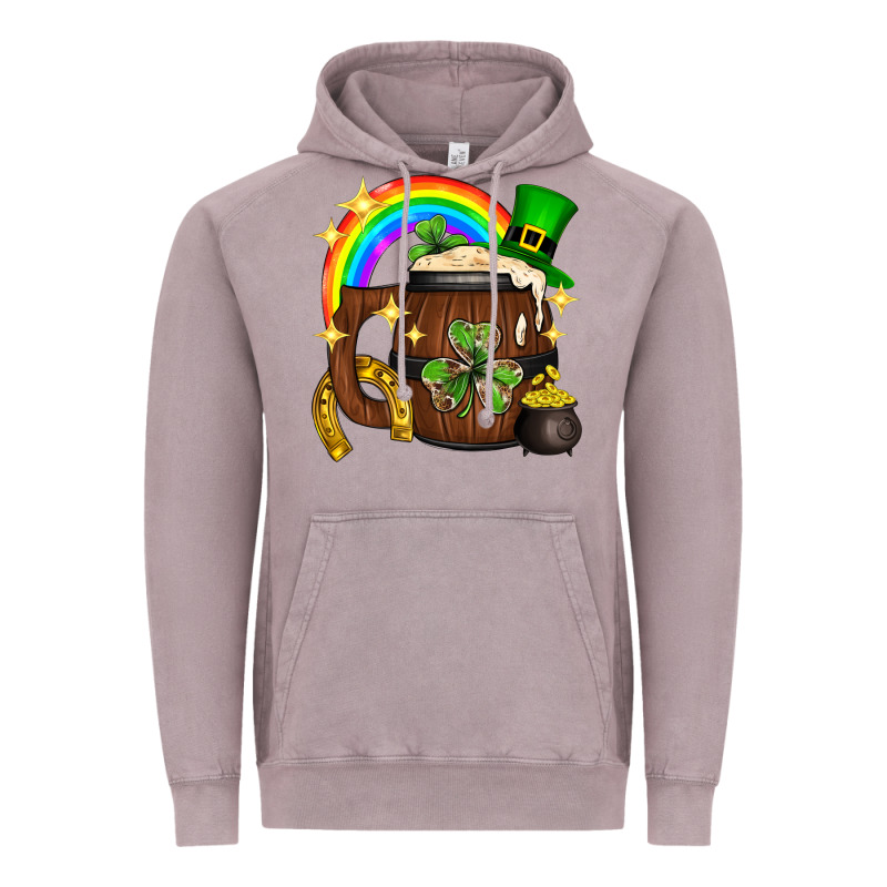St. Patricks Day Barrel Beer Vintage Hoodie by Neo Western | Teevron