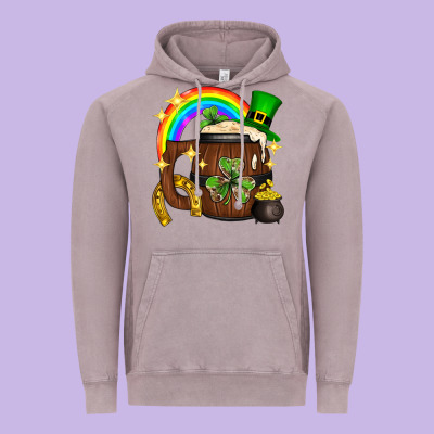 St. Patricks Day Barrel Beer Vintage Hoodie Designed By Neo Western