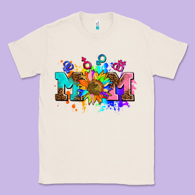 Pride Lesbian Gay Mom Sunflower Classic Tee Designed By Adodesignshop