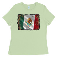 Matcha mexico flag black glitter leopard Ladies Tee - AdoDesignShop