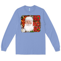 Colony Blue christmas ho ho ho santa clause Long Sleeve Tee - AdoDesignShop