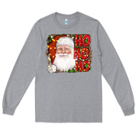 Heather Grey christmas ho ho ho santa clause Long Sleeve Tee - AdoDesignShop