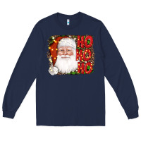 Navy christmas ho ho ho santa clause Long Sleeve Tee - AdoDesignShop
