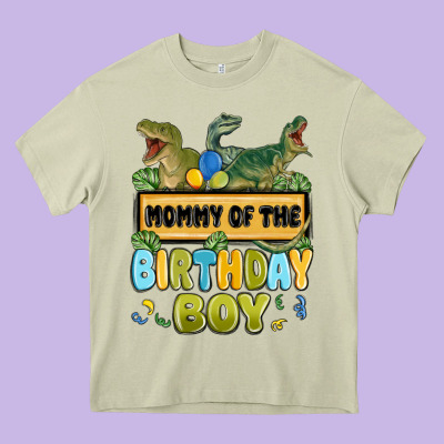 Mommy Of The Birthday Boy Heavy Core Tee Designed By Maliassmallbusiness