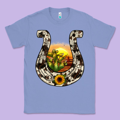 Horseshoe Sunset Classic Tee Designed By Jahusdesignshop