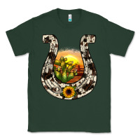 Sports Green horseshoe sunset Classic Tee - JahusDesignShop