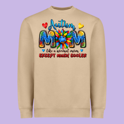 Autism Mom Like A Normal Mom Except Much Cooler Heavyweight Sweatshirt Designed By Jahusdesignshop