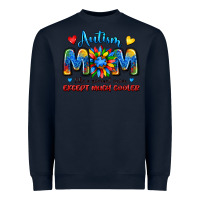 Navy autism mom like a normal mom except much cooler Heavyweight Sweatshirt - JahusDesignShop