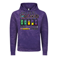 Cloud Purple battery life of a teacher monday friday Vintage Hoodie - CowhideDigitalArt