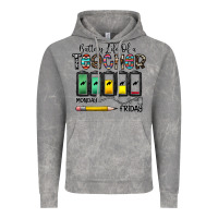 Cloud Rock battery life of a teacher monday friday Vintage Hoodie - CowhideDigitalArt