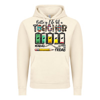 Vintage Artic battery life of a teacher monday friday Vintage Hoodie - CowhideDigitalArt