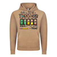 Vintage Coffee battery life of a teacher monday friday Vintage Hoodie - CowhideDigitalArt