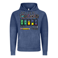 Vintage Denim battery life of a teacher monday friday Vintage Hoodie - CowhideDigitalArt