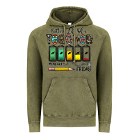 Vintage Olive battery life of a teacher monday friday Vintage Hoodie - CowhideDigitalArt