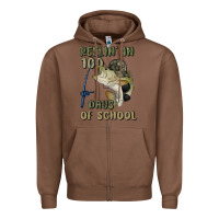 Chestnut reelin' in 100 days of school Zipper Hoodie - MaliasSmallBusiness