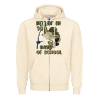 Sandshell reelin' in 100 days of school Zipper Hoodie - MaliasSmallBusiness