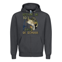 Smoke reelin' in 100 days of school Zipper Hoodie - MaliasSmallBusiness