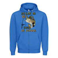 True Royal reelin' in 100 days of school Zipper Hoodie - MaliasSmallBusiness