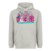 Moon Dust hello winter pink snowman Heavyweight Hoodie - MaliasSmallBusiness