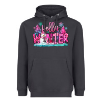 Smoke hello winter pink snowman Heavyweight Hoodie - MaliasSmallBusiness