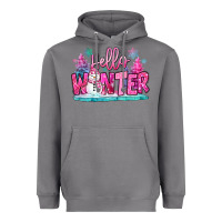 Storm hello winter pink snowman Heavyweight Hoodie - MaliasSmallBusiness