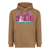 Toasted Coconut hello winter pink snowman Heavyweight Hoodie - MaliasSmallBusiness