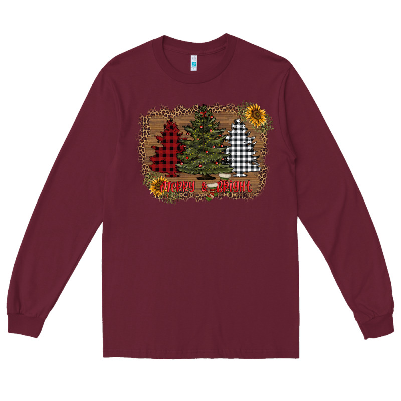 Merry And Bright With Tree's Long Sleeve Tee by AdoDesignShop | Teevron