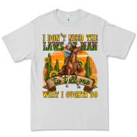 Dove Grey western rodeo Premium Tee - texasbilliewilder