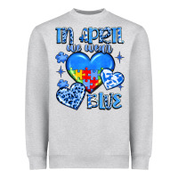 Heather Grey in april we wear blue Heavyweight Sweatshirt - JahusDesignShop