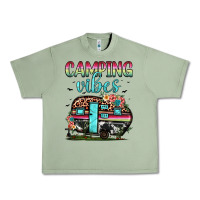 Oil Green camping vibes Urban Heavy Tee - JahusDesignShop