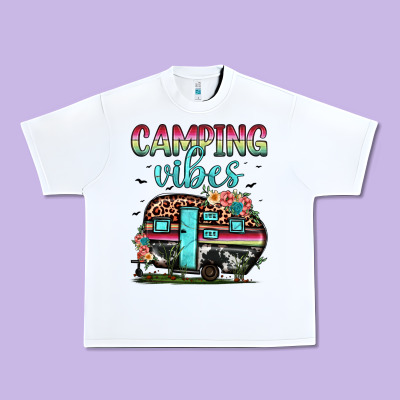 Camping Vibes Urban Heavy Tee Designed By Jahusdesignshop