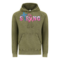 Strong With Cross Ribbon Vintage Hoodie | Teevron