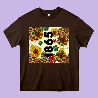 Juneteenth 1865 Sunflowers Heavy Core Tee Designed By Artiststas