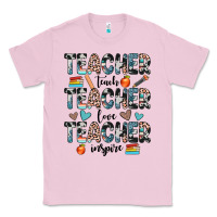 Bubblegum Pink teacher teach love inspire Classic Tee - JahusDesignShop