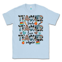 Dusty Blue teacher teach love inspire Classic Tee - JahusDesignShop