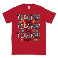 Red teacher teach love inspire Classic Tee - JahusDesignShop