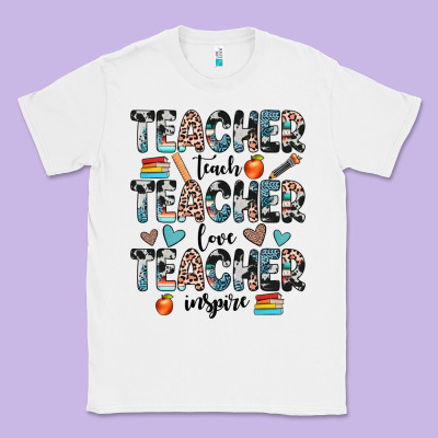 Teacher Teach Love Inspire Classic Tee Designed By Jahusdesignshop