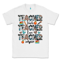White teacher teach love inspire Classic Tee - JahusDesignShop