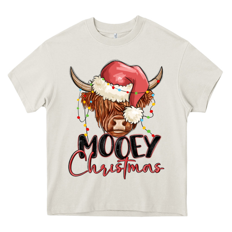 Mooey Christmas Heavy Core Tee by MaliasSmallBusiness | Teevron