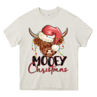 Cream mooey christmas Heavy Core Tee - MaliasSmallBusiness