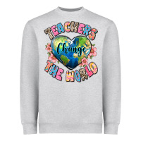 Heather Grey teachers change the world Heavyweight Sweatshirt - JahusDesignShop