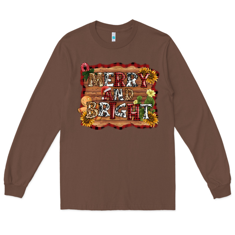 Merry And Bright Long Sleeve Tee by AdoDesignShop | Teevron
