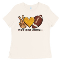 Bone peace love football Ladies Tee - AdoDesignShop