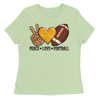 Matcha peace love football Ladies Tee - AdoDesignShop