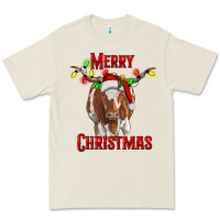 Bone Merry Christmas Longhorn Cow Premium Tee - RanaPortraitStore