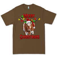 Cacao Merry Christmas Longhorn Cow Premium Tee - RanaPortraitStore
