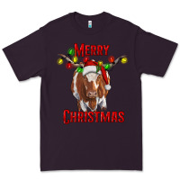 Plum Merry Christmas Longhorn Cow Premium Tee - RanaPortraitStore