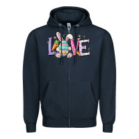 Navy love easter Zipper Hoodie - MaliasSmallBusiness