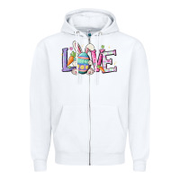 White love easter Zipper Hoodie - MaliasSmallBusiness