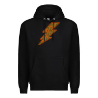 Black Western Cactus Lightning Orange Background Premium Hoodie - Bettercallsaul